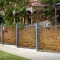 طرح جدید حفاظ فلزی بسیار شیک و مقاوم جایگزین مناسبی برای فنس جهت حفاظ کشی اطراف باغ و و ویلا کد 464